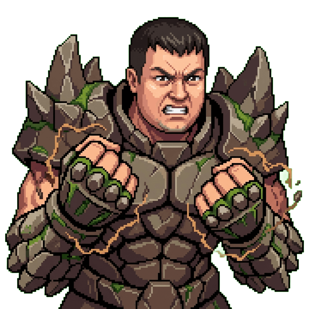 AI-generated fighter portrait